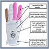 Scale Wear Design Funny Golf Glove Ball Marker - Plus Hat Clip Shocker Cabretta Leather Adult Men's Golf Gloves Gag Gift Mens 2 Pink 1 Brown Finger view 3
