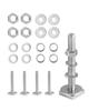 T Slot Bolts for Roof Rack Cross Bars, Platform, Cargo Basket, Stainless Square T Track Bolt Adapter to Secure Bike/Ski/Kayak Rack, Solar Panel, Awning (M8 x 65mm, 4mm Thick) view 1