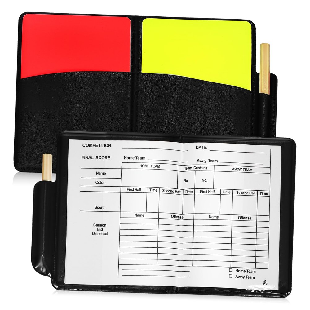 Anneome 2set Professional Referee Kit Portable Soccer Cards Score for Boys and Girls Referee Accessory