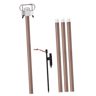 BESPORTBLE 1set Outdoor Camping Lantern Stand Double Hooks Portable Folding Light Bracket for Easy Storage and Strong Stability Camping and Hiking