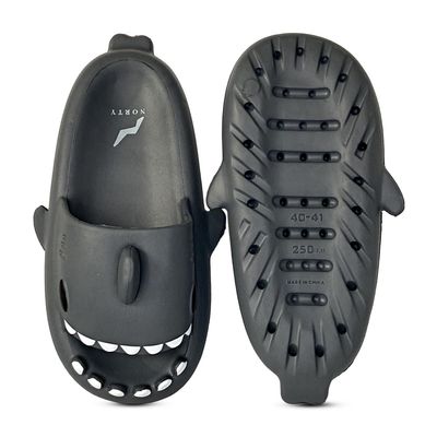 NORTY Mens Shark Cloud Slide, Charcoal 42331-10/11M