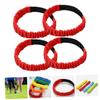 WOONEKY 4pcs Elastic Legged Race Bands for Outdoor Games Durable Stretchy Straps for Teamwork Activities for Carnival Fun and Interaction view 3