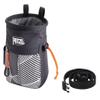 Petzl SAKAPOCHE Chalk Bag with Power Crunch Chalk (200g) - Ergonomic Bag with Zip Pocket for Gym, Sports and Trad Climbing - Black Dazzle view 2