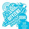 Desert Cactus Manchester City Sticker Man City MCFC Sheet Vinyl Football Soccer Decal Laptop Water Bottle Car Scrapbook (Type 2-3) view 4