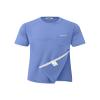 HORSSLE Post Shoulder Surgery Shirt, Comfy Wear After Surgery Short Sleeve Shirts, Full Open Side Snap Chemo & Dialysis Blue view 1