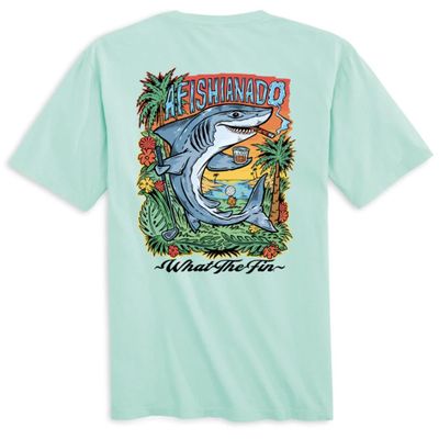 Afishianado - Adult T-Shirt - What The Fin (US, Alpha, Medium, Regular, Regular, Mint)