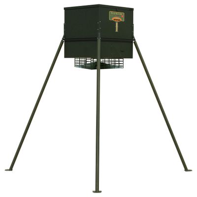 Texas Hunter Wildlife & Deer Feeder w/ 8-Foot Heavy-Duty Extension Legs - 650 lb. Corn Capacity - Model TF650L8 