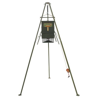 Texas Hunter EZ Lift Tripod Wildlife and Deer Feeder - 300lb Capacity - Model TF300EZLFT