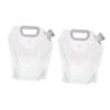 balacoo 2pcs Foldable Water Bag Water Container Folding Water Carrier Protable Water Bag Water Pouch Waterbottle Portable Water Storage Tank Waterwheel On Foot Travel White Pe Material, 35X32.5CM view 1