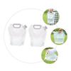 balacoo 2pcs Foldable Water Bag Water Container Folding Water Carrier Protable Water Bag Water Pouch Waterbottle Portable Water Storage Tank Waterwheel On Foot Travel White Pe Material, 35X32.5CM view 3