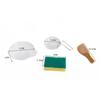 POPETPOP 7pcs Portable Outdoor Camping Tableware Set Lightweight Plastic Bowls Soup Spoon Wooden Turner and Sponge for Easy Cleaning and Travel view 2