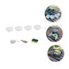 POPETPOP 7pcs Portable Outdoor Camping Tableware Set Lightweight Plastic Bowls Soup Spoon Wooden Turner and Sponge for Easy Cleaning and Travel view 4