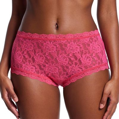 Hanky Panky Women's Signature Lace High-Rise Boyshorts Morning Glory Pink X-Small