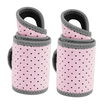 FRCOLOR 1pair Volleyball Wrist Support Strap for Women Breathable Protective Brace Thumbhole Design for Sports and Training Activities Pink