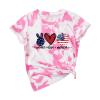 NineFit Basics Kid Toddler 4th of July 3D Printed Tees American Independence Day Shirts Little Boys Girls Short (Pink, 12-24 Months) view 1