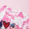 NineFit Basics Kid Toddler 4th of July 3D Printed Tees American Independence Day Shirts Little Boys Girls Short (Pink, 12-24 Months) view 3