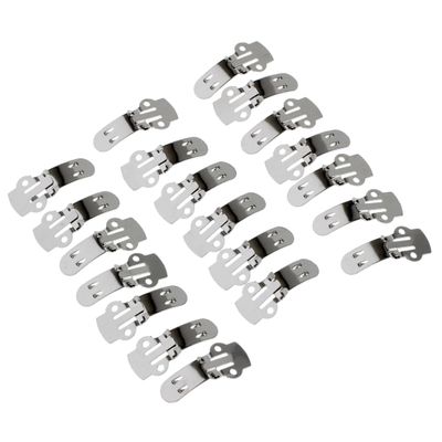 Geuxe 20pcs Blank Stainless Steel Shoe Clips Clip DIY Craft Buckles, Silver