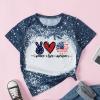 NineFit Basics Kid Toddler 4th of July 3D Printed Tees American Independence Day Shirts Little Boys Girls Short (Blue, 4-5 Years) view 2