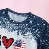 NineFit Basics Kid Toddler 4th of July 3D Printed Tees American Independence Day Shirts Little Boys Girls Short (Blue, 4-5 Years) view 3
