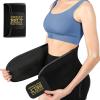 ZPP Waist Trainer for Women and Men, Neoprene Sweat Band Waist Trimmer Belt Stomach Wrap for Workout Black view 1