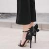 IvoireCh Gold High Heels Butterfly Back Sexy Stiletto Pumps Open Toe Sparkly Ankle Strap Heels Sandals Dress Shoes for Women view 2