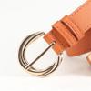 REHJJDFD Women's Belt Pu Leather Round Oval Pin Buckle Versatile Casual Jeans Coat Solid Belt C5 105CM view 3