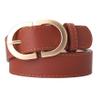 REHJJDFD Women's Solid Belt Adjustable Waistband Girdle Belts Casual Dress Pants Belt With Gold Buckle khaki9 105CM view 4