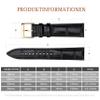 Gomvadr Handmade Croco/Alligator Genuine Leather Watch Band Quick Release Watch Straps Replacement with Stainless Steel Clasp for Men and Women, 24mm Blk/Gold Buckle view 2