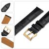 Gomvadr Handmade Croco/Alligator Genuine Leather Watch Band Quick Release Watch Straps Replacement with Stainless Steel Clasp for Men and Women, 24mm Blk/Gold Buckle view 4