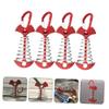 balacoo 4pcs Fish Bone Tent Stakes Heavy Duty Aluminum Tent Pegs with Spring Hook for Easy Installation Camping Accessories for Secure Outdoor Tarp and Canopy Setup view 4