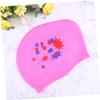 WHAMVOX Star Pattern Silicone Swim Cap for Women Hair Ear Lightweight and Comfortable Swimming Hat for Pool and Beach Use view 3