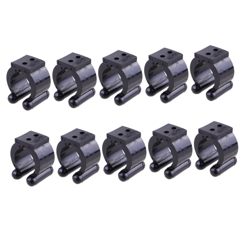 WHAMVOX 20pcs Fishing Rod Storage Mounted Organizer for Fishing Tackle Snooker Clamp Easy Installation Black Medium Display Shelf