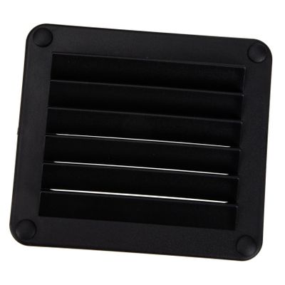 balacoo Boat Vent Cover Boat Louvered Fittings Cabinet Air Vent Grille Floor Vent Louvered Vent Cover Grilling Accessories Metal Air Return Marine Boat Vent Barbecue Nylon Blinds, 14.1x12.5cm, Black