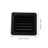 balacoo Boat Vent Cover Boat Louvered Fittings Cabinet Air Vent Grille Floor Vent Louvered Vent Cover Grilling Accessories Metal Air Return Marine Boat Vent Barbecue Nylon Blinds, 14.1x12.5cm, Black view 2