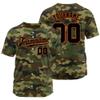 Custom Green Orange Camo Baseball Jersey, Personalized Printed Stitched Team Name Number Logo Sports Uniform for Men Youth Women view 1