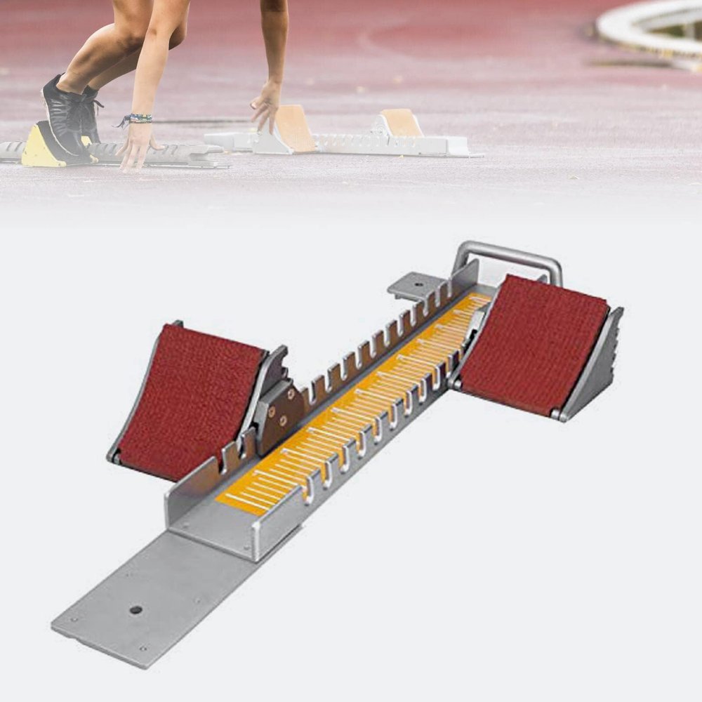 PHFFDD Aluminum Alloy Starting Block, Multifunctional Starting Block, 80cm Track and Field Starting Blocks,Orange