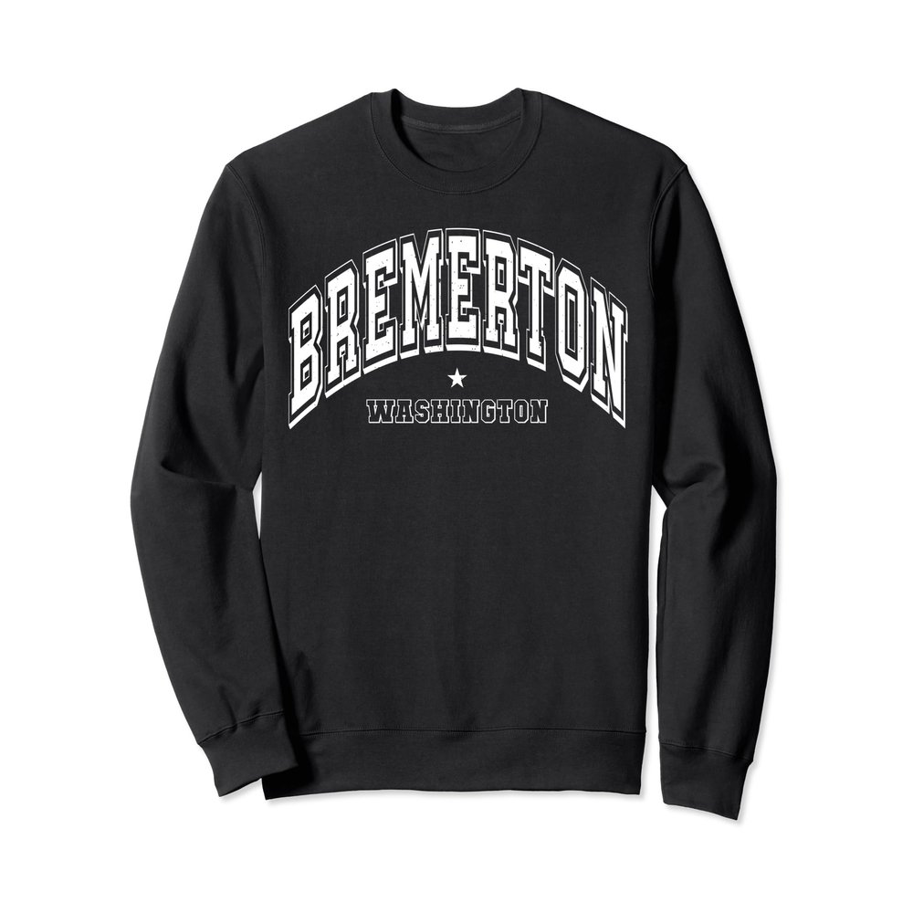 Throwback Bremerton Washington WA Athletic Classic Souvenir Sweatshirt