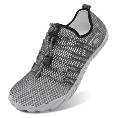 L-RUN Barefoot Water Shoes Women Mens Water Sports Shoes for Outdoor Sports Grey M US (Women 9, Men 7.5)=EU40