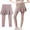 INXKED Fake Two-Piece Slimming Butt Lift Shark, Fake Two-Piece Slimming Butt Lift Shark Yoga Pants (02,XL) view 1