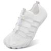L-RUN Womens Water Shoes for Swim Diving Quick-Dry Water Hiking Shoes Men White M US (Women 10, Men 8.5)=EU41 view 1