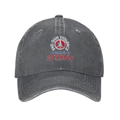 Peiyeety Pray for Nashville Hat Men Women Nashville Strong Baseball Cap End Gun Violence Snapback Hat Control Gun Hat9 Grey