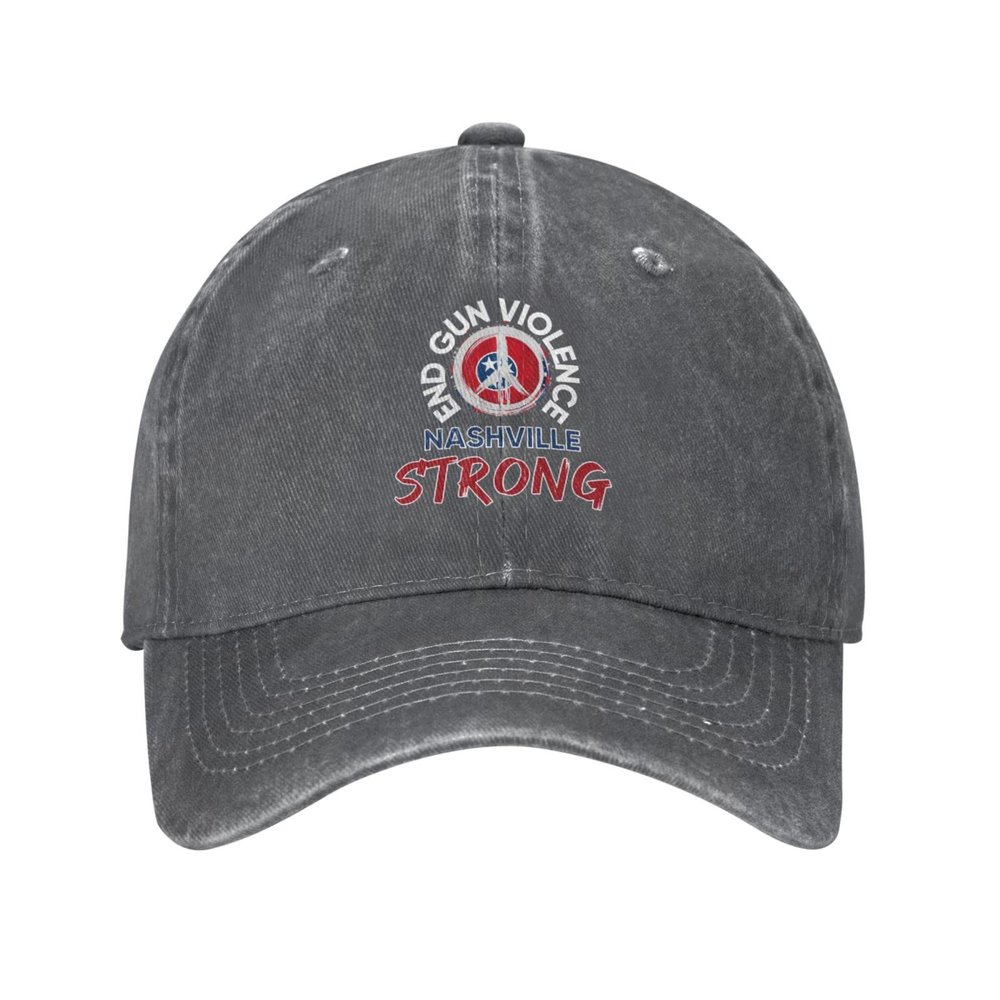 Peiyeety Pray for Nashville Hat Men Women Nashville Strong Baseball Cap End Gun Violence Snapback Hat Control Gun Hat9 Grey
