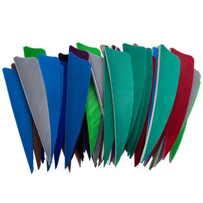 ONTFIHS 50PCS Archery Fletching RW 3" Shield Arrow Feathers with Natural Turkey Feathers Right Wing (Gray)