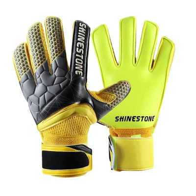 GJPWAKWM Soccer Goalkeeper Gloves Goalie Training Gloves Strong Grip Anti-Slip and Breathable for Adults and Children (Yellow,8)
