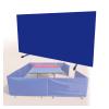 ZFUCMAYL Portable Table Tennis Baffles,Obstacle Blocks Around Table Tennis Training Fences,Oxford Cloth Portable Temporary Partition Screens for Stadiums Schools (Size : 140x75cm-6pcs) view 1