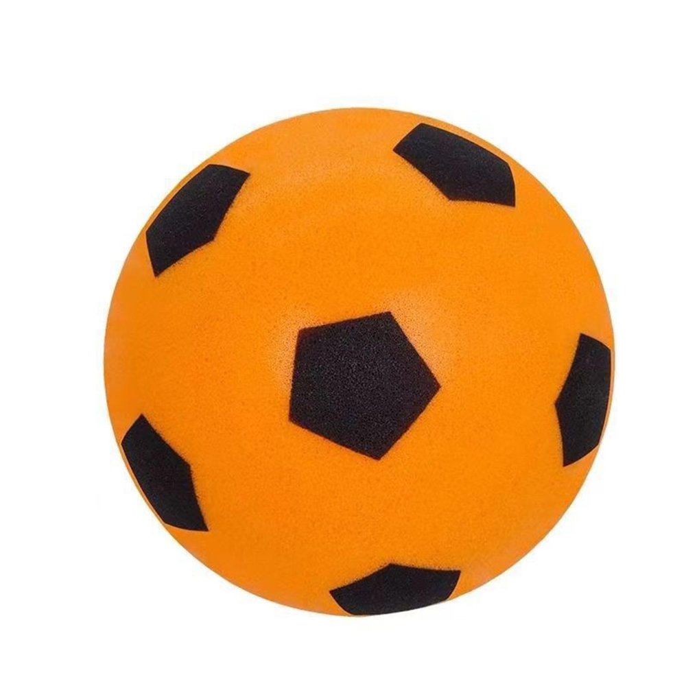 Haibinsuo Silent Soccer Ball, Indoor Soccer Ball Training Ball High Density Foam Soccer Ball for Inside Home and Yard, Washable No Noise Soft and Safe Soccer Bouncing Ball Gift for Kids Orange 3