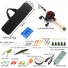 Fishing Pole Fishing Rod Kit, Carbon Fiber Retractable Fishing Rod and Reel Combo with Line, Bionic Lure, Hook and Carry Bag, Fishing Tackle Set for Brackish and Freshwater Fishing Rods (Size : Right view 2
