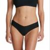 commando Invisible Rib One Size Thong | Feathery-Light Luxury Microfiber | Raw-Cut | Bonded Fusion | One Size Fits Most | Black view 1