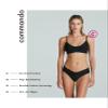 commando Invisible Rib One Size Thong | Feathery-Light Luxury Microfiber | Raw-Cut | Bonded Fusion | One Size Fits Most | Black view 2