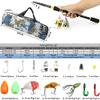Fishing Pole 1.8m Fishing Rod Kit, Retractable Fishing Rod and Reel Combo with Line, Bionic Lure, Hook and Carry Bag, Fishing Rods (Size : A_1.8M) view 2